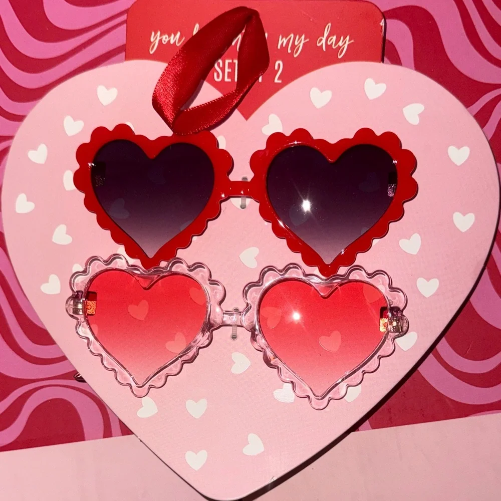 Eccolo Heart-Shaped Sunglasses Sets Valentines Day  4 Pieces Kids size